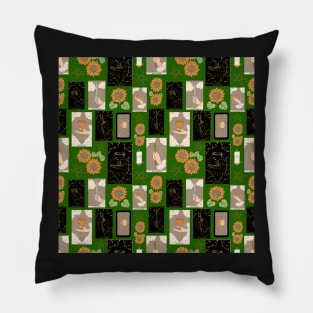 Tarot Card Pattern - Minor Arcana - Suit of Aces Pillow