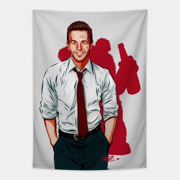 Mark Wahlberg - An illustration by Paul Cemmick Tapestry by PLAYDIGITAL2020