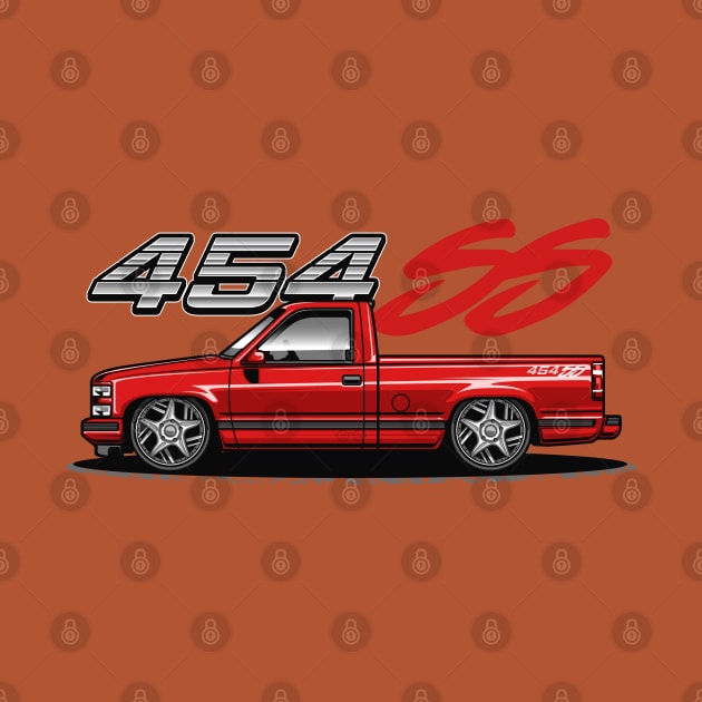 Chevy 454 SS Pickup Truck (Super Red) by Jiooji Project