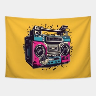 Ghetto Blaster Boom Box 80s Hip-Hop Stereo Tapestry