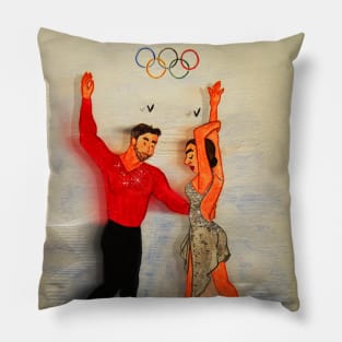 Winter Olympic Games Illustration Pillow