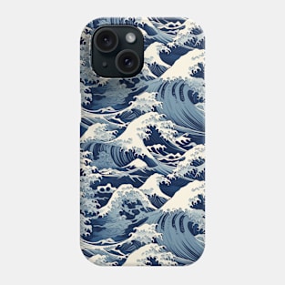 Ephemeral Crests: Hokusai Waves Reimagined Phone Case