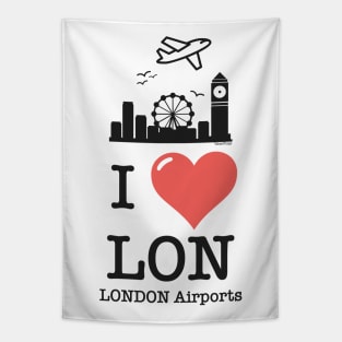 I love/like London airports Tapestry