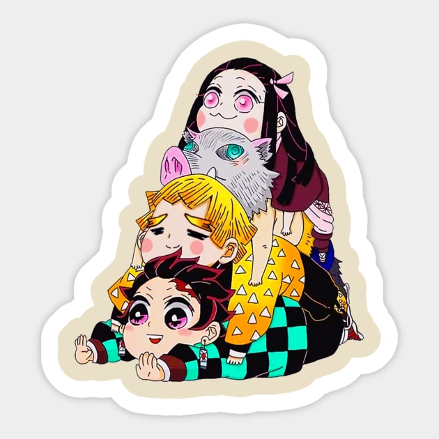 Demon Slayer Kimetsu No Yaiba Anime Kawaii #3 Sticker by Creative Designer  - Pixels