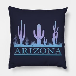 Arizona Cactus Retro Vintage Souvenir Pillow