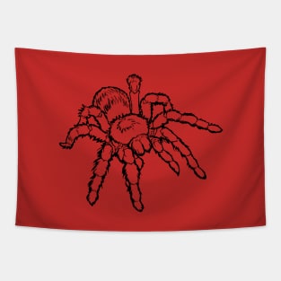 Tarantula with Black Outline Tapestry