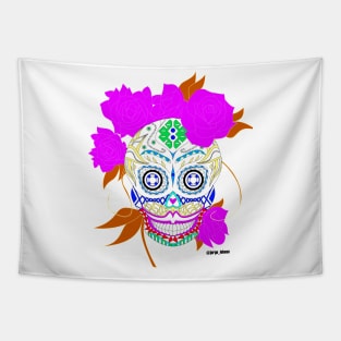 white luxury catrina ecopop Tapestry