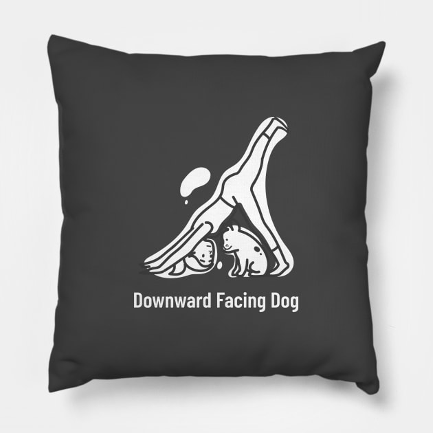 Downward Facing Dog Pillow by Magniftee