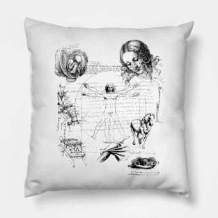 Da Vinci drawings Pillow