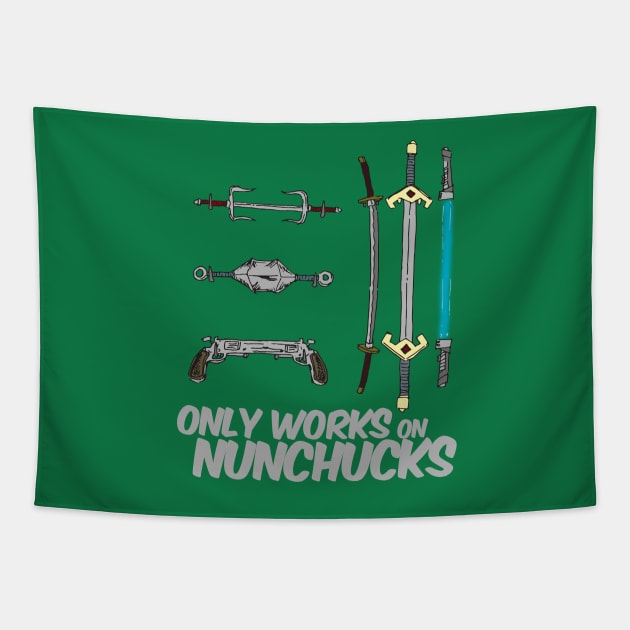 Only works on nunchucks Tapestry by BRed_BT