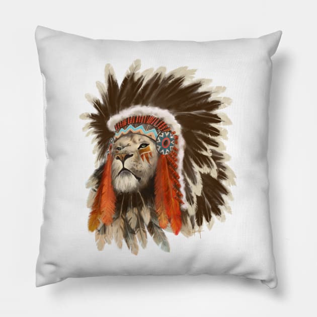 Lion Chief Pillow by SFDesignstudio