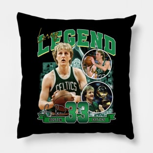 Larry Bird Legend Air Bird Basketball Signature Vintage Retro 80s 90s Bootleg Rap Style Pillow