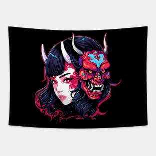 oni mask Tapestry