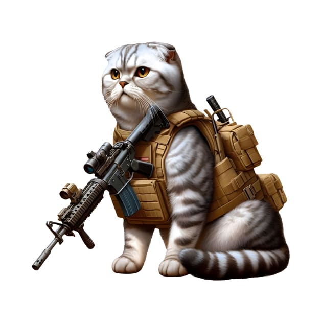 Tactical Cat by Rawlifegraphic