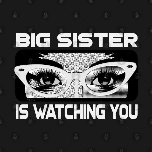 Big Sister is Watching You Comic Art Orwellian (vers 1) by SunGraphicsLab