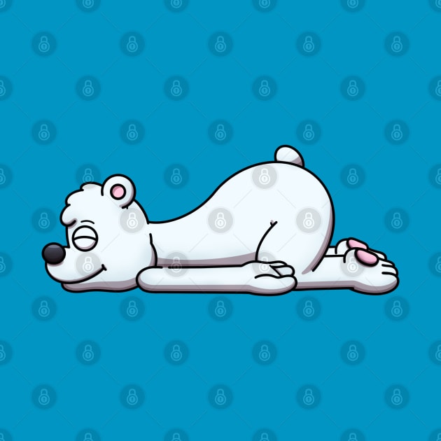 Sleeping Cartoon Polar Bear by TheMaskedTooner