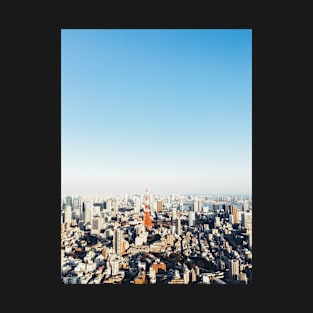 Panoramic Tokyo Cityscape With Tokyo Tower T-Shirt