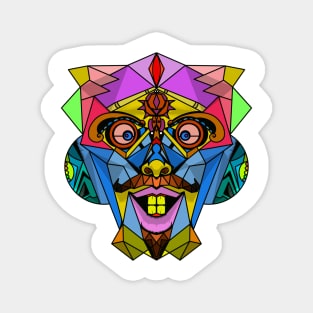 Colorful beardy mask Magnet