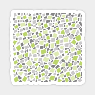 Broken Tiles Mosaic Pattern Grass Green Color Background GC-120-4 Magnet