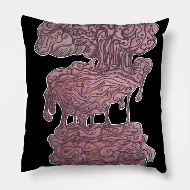Melting Brain Pillow by PuckishTreeGnome
