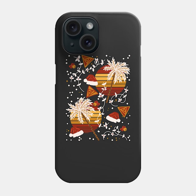 Mele Kalikimaka Tropical Christmas Aesthetic Phone Case by panco