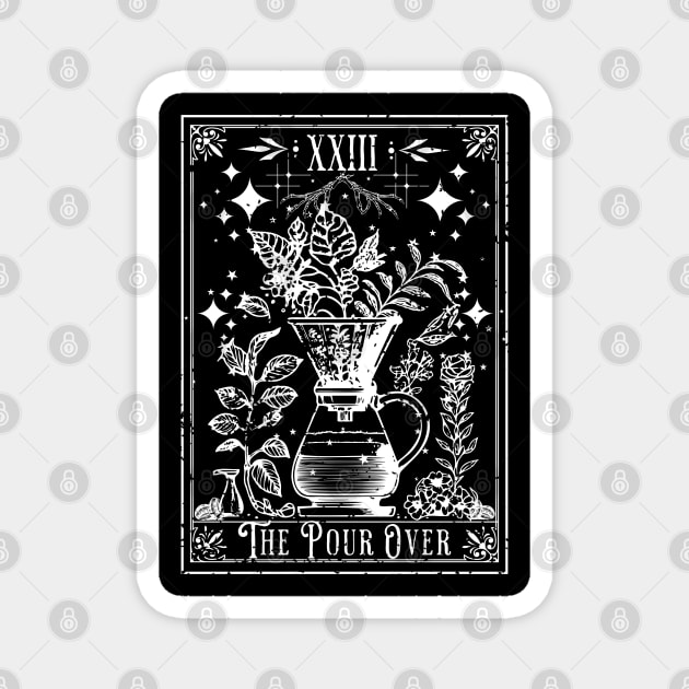 The Pour Over Coffee Tarot Card Magnet by H. R. Sinclair