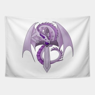 Amethyst Sword Dragon Tapestry