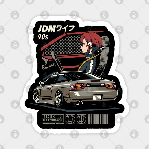 Nissan 180sx Magnet by JDMAPEX