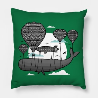 air balloon holding whale Pillow