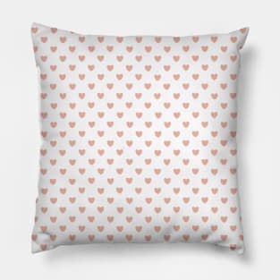 heart pattern aesthetic pinterest coquette dollette pink orange salmon Pillow