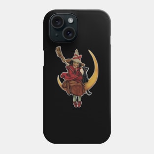 Witch on the moon Phone Case