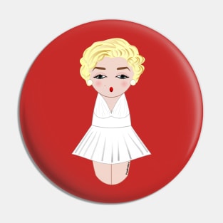 Kokeshi Marilyn Monroe Pin