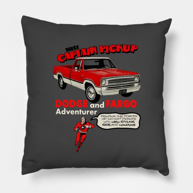 Vintage Dodge Fargo advertising by MotorManiac Pillow by MotorManiac