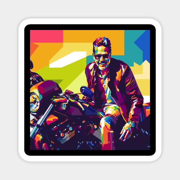 WPAP Negan motorcycle Magnet by godansz