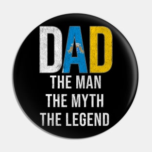 Canarian Dad The Man The Myth The Legend - Gift for Canarian Dad With Roots From Canarian Pin