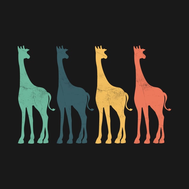 Colourful Retro Giraffe by Imutobi