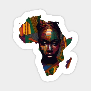 African Map Face Magnet