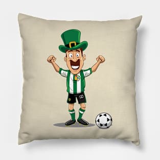 leprechaun wearing football kits Pillow