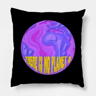 trippy purple there is no planet b (paper cut out earth) Pillow