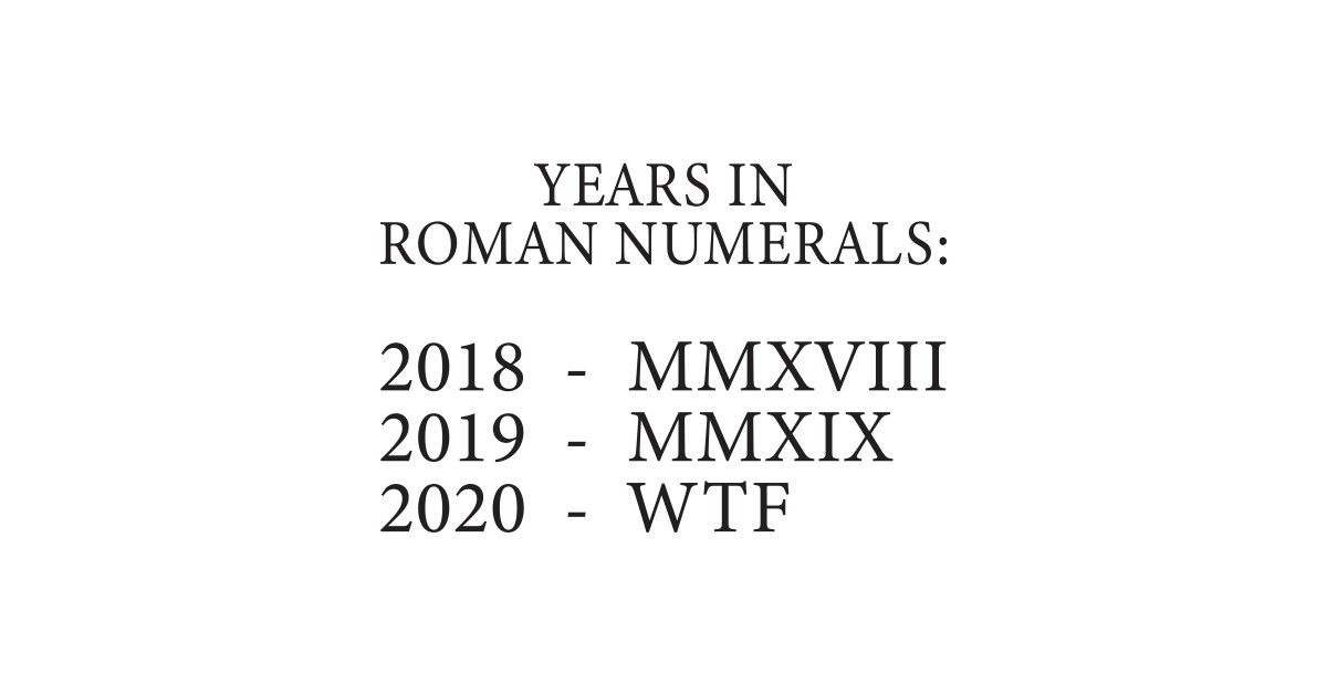 2020 The Years In Roman Numerals B 2020 Sticker TeePublic