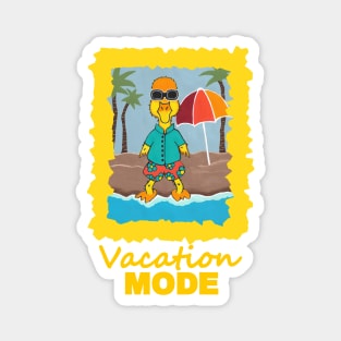 Funny Duck On Vacation Magnet