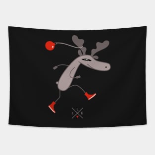 Christmas moose Tapestry