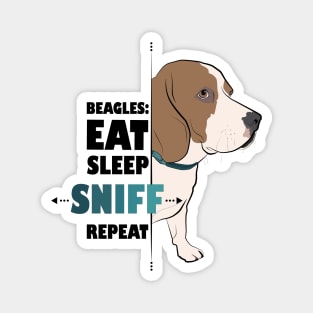 Eat, Sleep, Sniff, Repeat : Beagle Edition Magnet