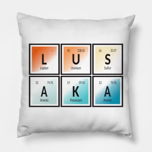 Lusaka City Table of Elements Pillow