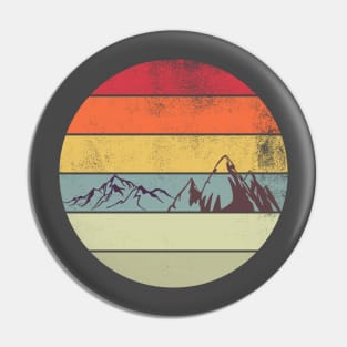 Retro Mountains Pin