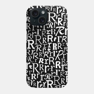 R - Typography (White) Phone Case