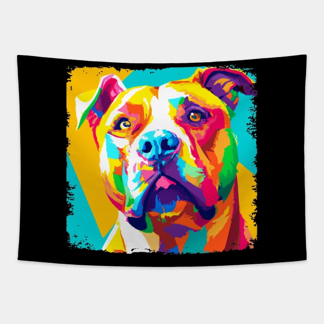 American Staffordshire Terrier Pop Art - Dog Lover Gifts Tapestry by PawPopArt