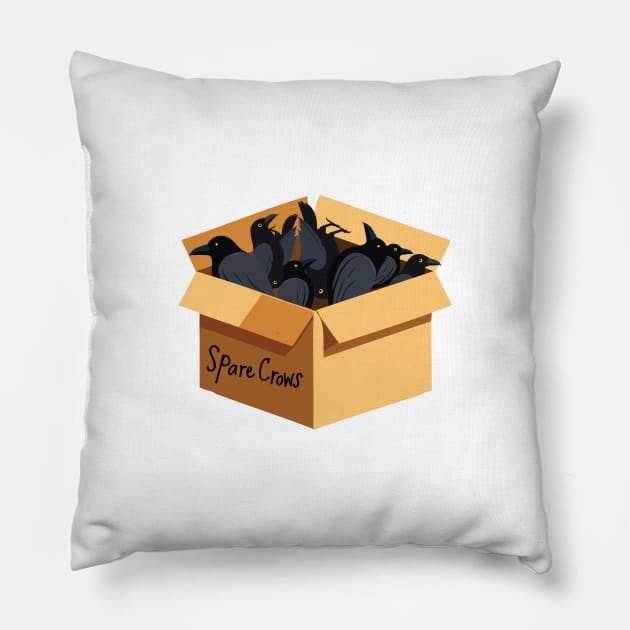 Spare Crows Pillow by Squirrel Friends