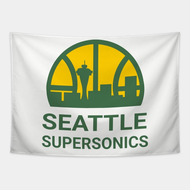 Seattle SuperSonics // Retro Tapestry by Niko Neon