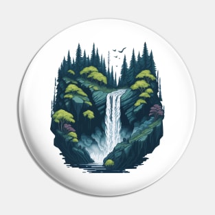 Waterfall in the forest Pin